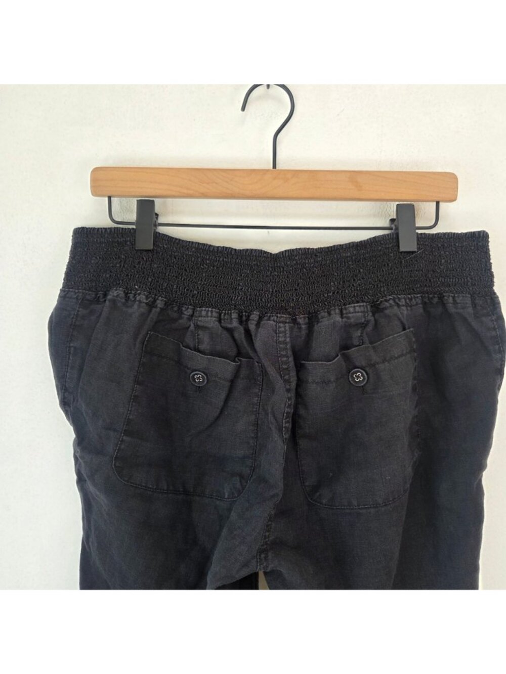 BUNDLE (2) Motherhood Maternity 100% Linen Pants Elastic Pull-On Size M - Picture 14 of 16